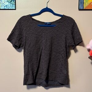 Y2K Brown Lace Women's Top